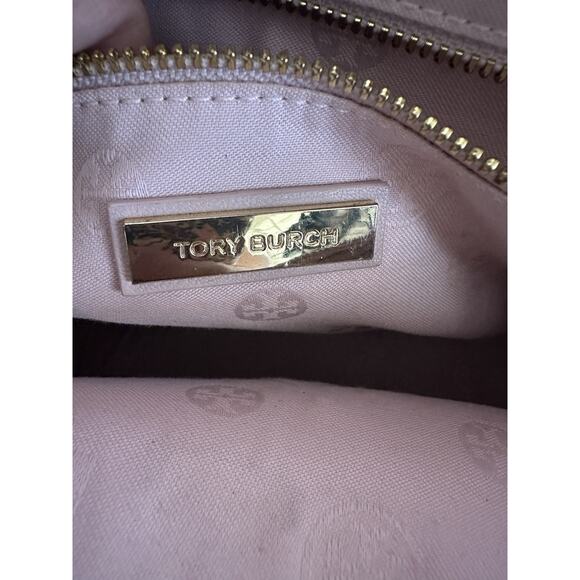 Tory Burch Alexa Stitch Shell Pink Camera Leather Cross Body Shoulder Bag - Picture 9 of 10